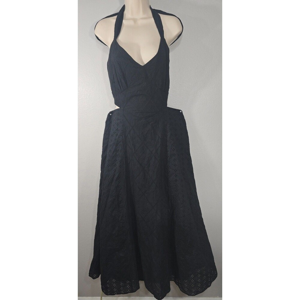American Eagle Outfitters Black Halter Maxi Dress